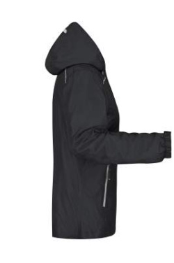 Ladies' Rain Jacket, black/silver – James & Nicholson (3)