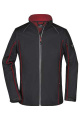 Ladies' Zip-Off Softshell Jacket, black/red