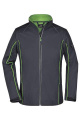 Ladies' Zip-Off Softshell Jacket, iron-grey/green