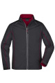 Men's Zip-Off Softshell Jacket, black/red