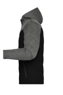 Men's Winter Jacket, black/anthracite-melange – James & Nicholson (2)
