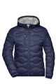 Ladies' Padded Jacket, navy/silver