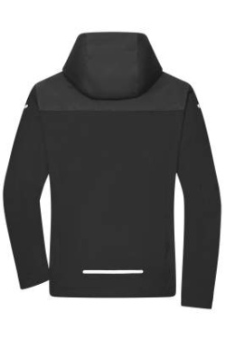 Men's Allweather Jacket GRS, black/carbon/light-red – James & Nicholson (4)