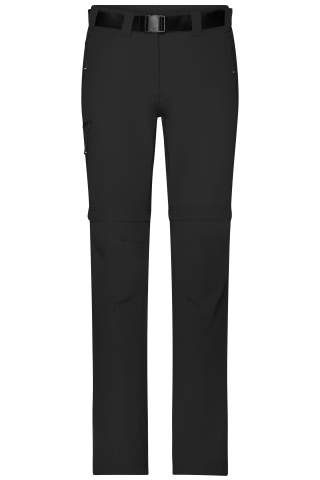 Ladies' Zip-Off Trekking Pants, black – James & Nicholson (1)