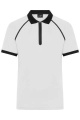 Men's Zip-Polo, white/black