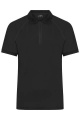 Men's Zip-Polo, black/black