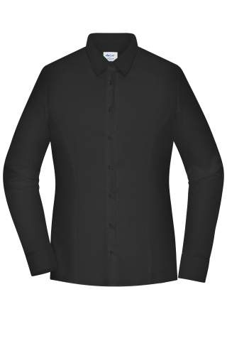 Ladies' Shirt - SLIM FIT, black – James & Nicholson (1)