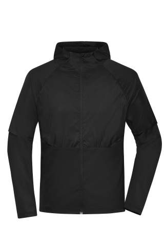 Men's Running Jacket, black – James & Nicholson (1)