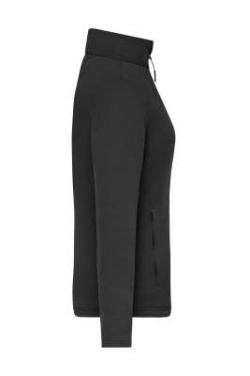 Ladies' Sports Structured Fleece Jacket GRS, black – James & Nicholson (3)