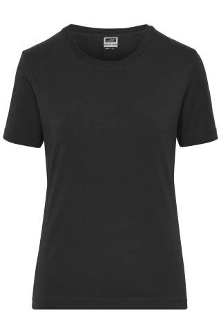 Ladies' ORGANIC Stretch-T Work - SOLID - OCS Blended, black – James & Nicholson (1)