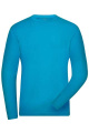 Men's ORGANIC Stretch-Longsleeve Work - SOLID - OCS Blended, turquoise