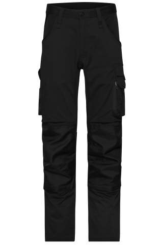 Workwear Stretch-Pants Slim Line GRS, black/black – James & Nicholson (1)