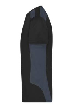 Men's Workwear T-Shirt - STRONG - GRS & OCS Blended, black/carbon – James & Nicholson (2)