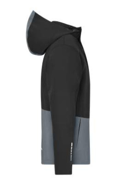 Workwear Hardshell Rainjacket, black/metal-grey – James & Nicholson (3)