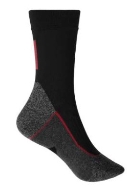 Worker Socks Warm, black/red – James & Nicholson (2)