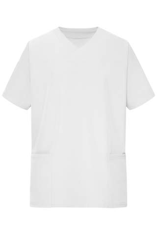 Men's Stretch-Kasack, white - James & Nicholson (1)
