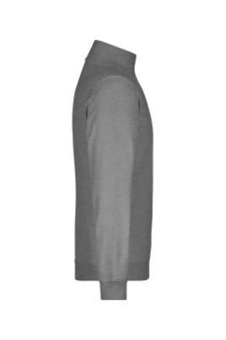 Round-Neck Zip, sports-grey – James & Nicholson (3)