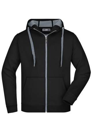 Men's Doubleface Jacket, black/carbon – James & Nicholson (1)