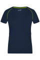 Ladies' Sports T-Shirt, navy/bright-yellow