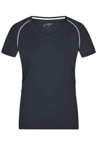 Ladies' Sports T-Shirt, black/white – James & Nicholson (1)
