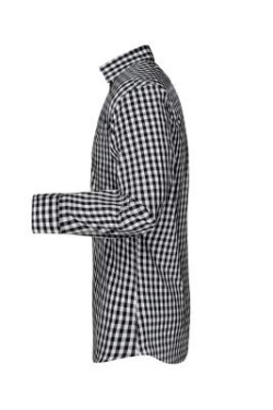 Men's Checked Shirt, black/white – James & Nicholson (2)