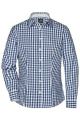 Ladies' Checked Blouse, navy/white