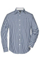 Men's Checked Shirt, navy/white