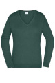 Ladies' V-Neck Pullover, forest-green