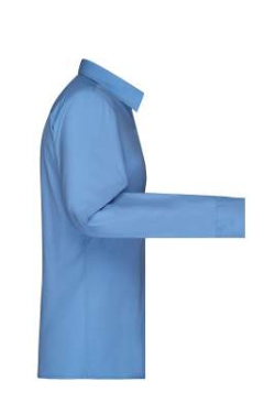 Ladies' Shirt Long-Sleeved Poplin, aqua – James & Nicholson (3)