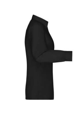 Ladies' Shirt Long-Sleeved Micro-Twill, black – James & Nicholson (3)