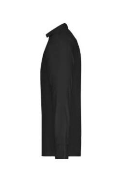 Men's Shirt Long-Sleeved Micro-Twill, black – James & Nicholson (2)
