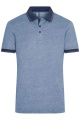 Men's Heather Polo, blue-melange/navy
