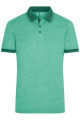 Men's Heather Polo, green-melange/dark-green
