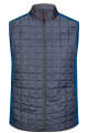 Men's Knitted Hybrid Vest, royal-melange/anthracite-melange