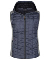 Ladies' Knitted Hybrid Vest, light-melange/anthracite-melange