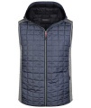 Men's Knitted Hybrid Vest, light-melange/anthracite-melange