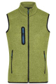 Men's Knitted Fleece Vest, kiwi-melange/royal