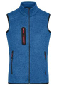 Men's Knitted Fleece Vest, royal-melange/red