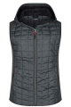 Ladies' Knitted Hybrid Vest, grey-melange/anthracite-melange