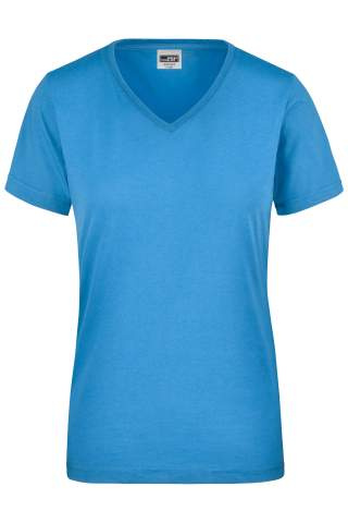 Ladies' Workwear T-Shirt, aqua – James & Nicholson (1)