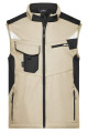 Workwear Softshell Vest – STRONG, stone/black