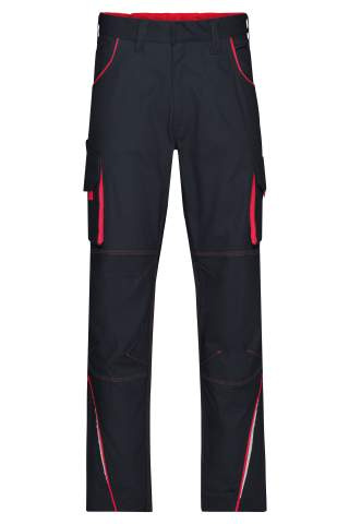 Workwear Pants, carbon/red - James & Nicholson (1)