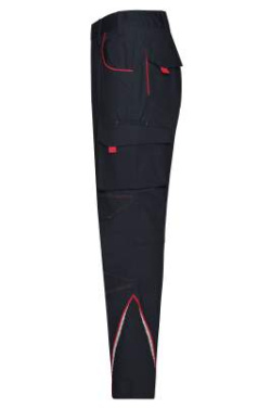 Workwear Pants, carbon/red - James & Nicholson (2)