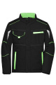 Workwear Softshell Padded Jacket, black/lime-green