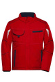 Workwear Softshell Padded Jacket, red/navy