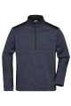 Men's Knitted Workwear Fleece Half-Zip – STRONG, carbon-melange/black