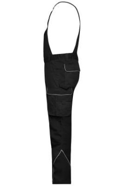 Workwear Pants with Bib - SOLID, black – James & Nicholson (2)