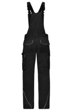 Workwear Pants with Bib - SOLID, black – James & Nicholson (4)