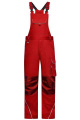 Workwear Pants with Bib - SOLID, red