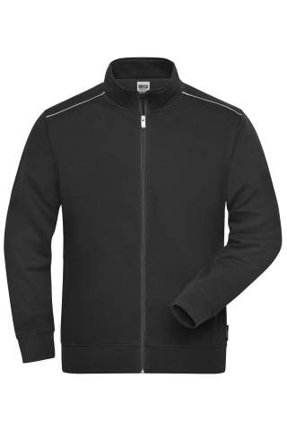 Workwear Sweat Jacket - SOLID, black – James & Nicholson (1)